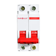 Disjuntor Mini Bipolar 63A 127-400V Curva C 4KA 26073 Ourolux