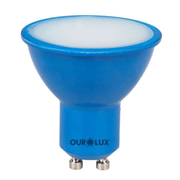 Lâmpada LED MR16 GU10 Azul Bivolt 4W 33G Super LED Colors Ourolux