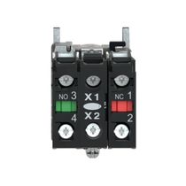 Botão Iluminado Redondo Vermelho 22mm 250V Ba9S 1NA+1NF XB4BW3465 Schneider