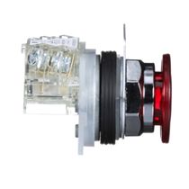 Botão Cogumelo 41mm Vermelho 30mm 250V 1NA+1NF Soco 9001KR9RH13 Schneider