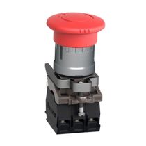 Botão Cogumelo 40mm Vermelho 22mm 1NA+2NF Impulso XB4BS84441 Schneider