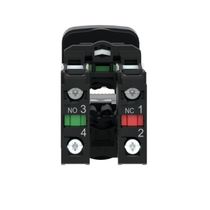 Botão Iluminado Duplo Verde e Vermelho 22mm 240V LED 1NA+1NF XB5AW73731M5 Schneider