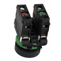 Botão Redondo Verde 22,5mm 600V 1NA+1NF Impulso XB5AA35 Schneider