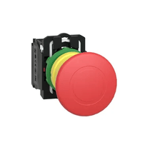 Botão Cogumelo 40mm Vermelho 22mm 1NF Soco XB5AT842 Schneider