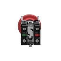 Botão Redondo Vermelho 22mm 1NA+1NF Soco Emergência XB4BT845 Schneider