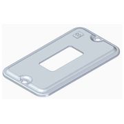 Tampa Metalica Condulete Alumínio Cinza 1 Posto VerticAlumínio 1/2 3/4"  NR01P E011000122 Wetzel