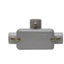 Condulete Alumínio T 1" BSP Cinza Com Tampa Com Vedação Wetzel