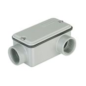 Condulete Alumínio LR 1" NPT Cinza Com Tampa Com Vedação E002062040 Wetzel