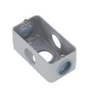 Condulete Metálico Multiplo Alumínio X 3/4" Cinza Com Tampa Com Pintura Parafuso + 2 Tampões E002400030 Wetzel