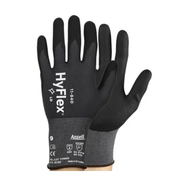 Luva Proteção Mecânica Nylon Cinza Escuro Nitrílica Hyflex 11 840 Tamanho 8 CA 33392 Ansell