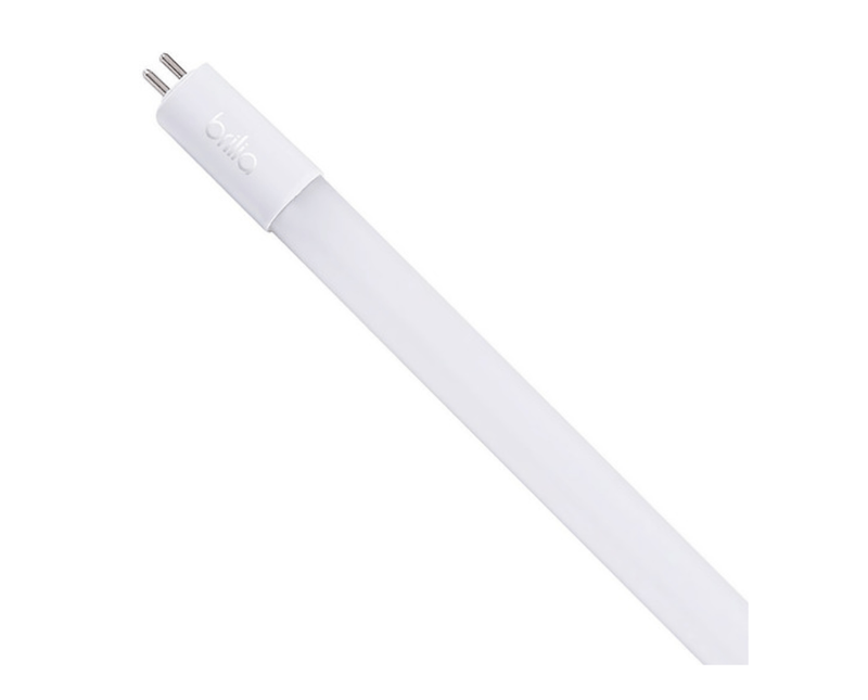 Lâmpada LED T8 Tubular G13 Luz Branca Fria Bivolt 18W BRILIA | Direita  com inclinação para cima