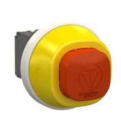 Botão Iluminado Cogumelo 60mm Vermelho 22mm 24V 1NA+2NF Impulso XB5AS84W3B41 Schneider