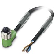 Conector Sensor Fêmea Angular Poliuretano 4 Polos M12 5 Macho SAC4P5,0PURM12FR Phoenix Contact