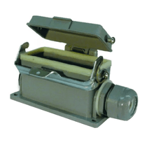 Carcaça Tomada Multipolar Alumínio Base Alta Trav Tampa Mola 24P SCBA1TTM24 Steck