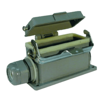 Carcaça Tomada Multipolar Alumínio Base Alta Trav Tampa Mola 24P SCBA1TTM24 Steck