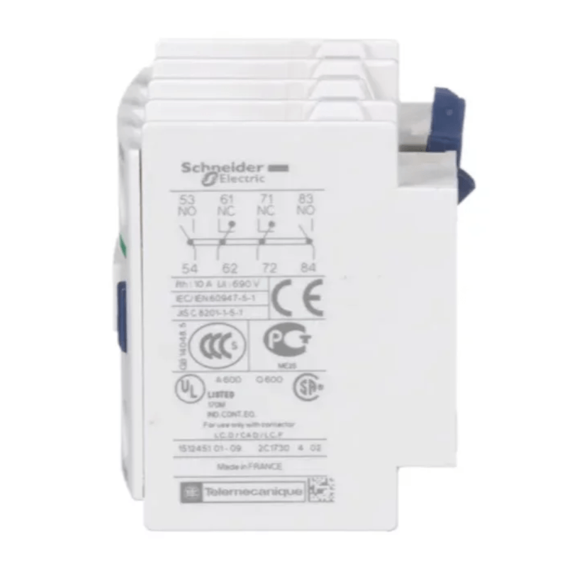 Contato Auxiliar Instantaneo Contator Frontal 2na2nf Ladn22 Schneider Dimensional 1437