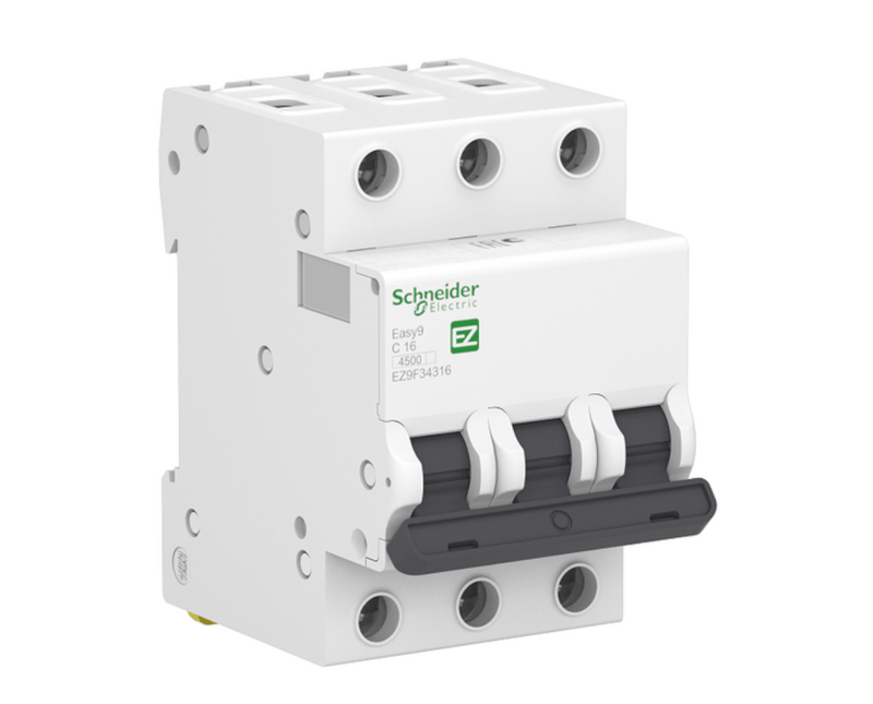Disjuntor Mini Tripolar 16a 400VCA C 3KA EZ9F33316 Schneider