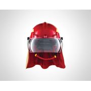 Capacete Bombeiro TermoPlástico Vermelho Com Visor HF09204NOR - CA 35173 - Hércules