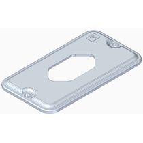 Tampa Não Metálica Condulete PVC Cinza 1 Posto HexagonAlumínio VerticAlumínio 1/2"  3/4" TCI35 Wetzel