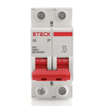 Disjuntor Bipolar 16A Mini 3KA 230/400VCA Steck | Dimensional