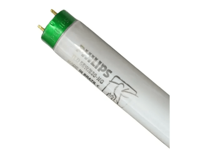 Lâmpada Fluorescente Tubular T8 4000K G13 18W TLD18W-840-ECO Philips | Dimensional - Imagem meramente ilustrativa - item inclinado para a esquerda ampliado no bocal