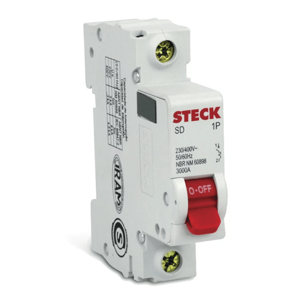 Disjuntor Mini Monopolar 32A 220VCA C 6KA Sdd Sdd61C32 Steck