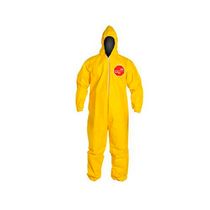 Macacão Tychem Qc Amarelo Com Capuz Com Ziper XXG QC127S D14011409 - DUPONT