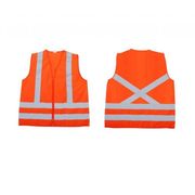 Colete Sinalização Blusão Poliéster Zíper Laranja Com Refletivo Tamanho Xxg - VIC71160 - Vicsa