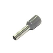 Terminal Elétrico Tubular Simples (Ilhos) Pre-Isolado 0,75mm2 Cinza - TI0,758 - Intelli