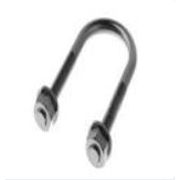 Grampo U Vergalhao Aço Carbono Sae 1020 Galvanizado Eletrolitico 5/16" Diametro Tubo 3/4" - S4302 - STRINGUETO
