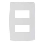 Placa 2 Post Horiz Sep 4X2" Branco Pialplus 618506 Pial Legrand