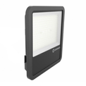 Refletor de LED Preto Ip66 80W Bivolt 5000K | Diagonal esquerda do produto em posição vertical, detalhamento do led