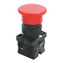 Botão Cogumelo 40mm Vermelho 22,5mm Impulso SLPFN1M4 Steck