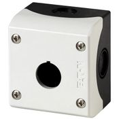 Botoeira Vazia Plástica Preto 1 Furo 22mm M22I1 Eaton