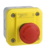 Botoeira Montada Plástica Cinza Parad Emergência 1Bot Gog22mm 1NF XALEK1701 Schneider