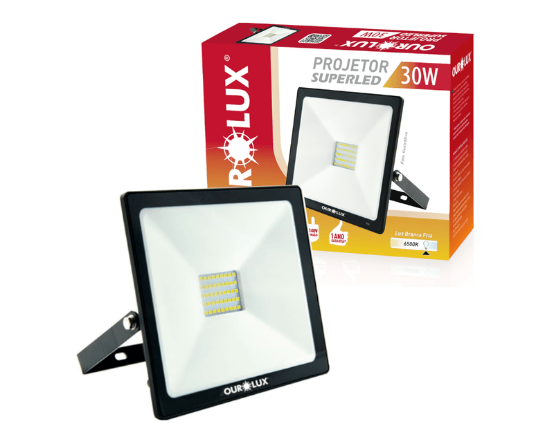 Refletor de LED Alumínio Branco 10W Bivolt6500K SUPERLED 03260 Ourolux