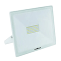 Refletor de LED Aluminio Branco IP65 1 Modulo 50W 110/220V 6500K 3264 Ourolux | Imagem ilustrativa  - Peça posicionada com a frente para a esquerda, mostrando a base trazeira.