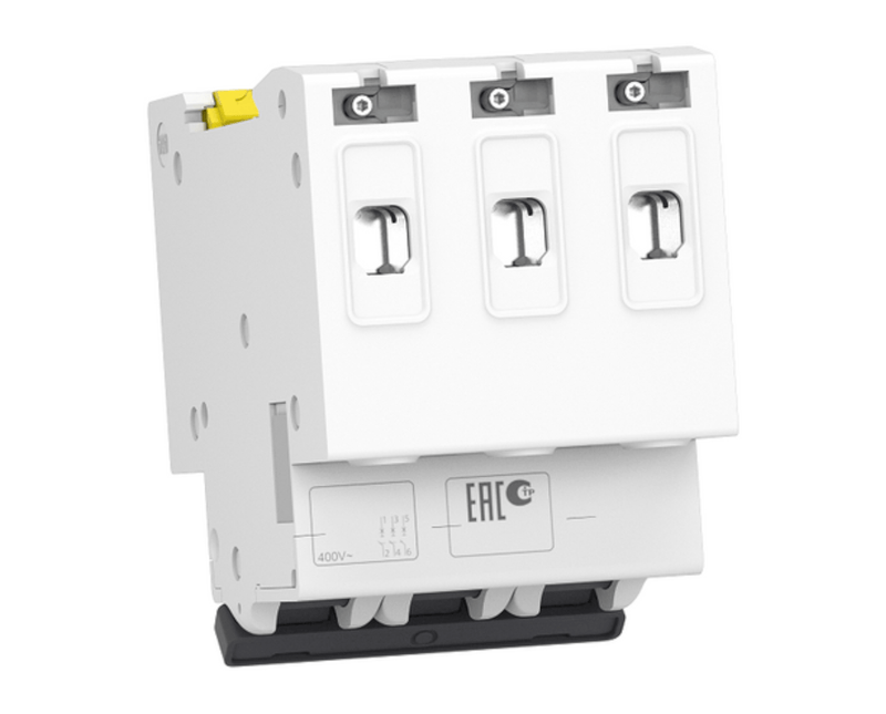 Disjuntor Mini Tripolar 10a 400VCA C 3KA Schneider | imagem de trás do produto