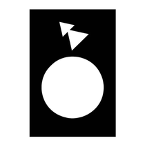 Etiqueta Tpla Flecha Para Atras Dupla Vel 30X40Mm Pt/Br Para ZB2BY2918 - Schneider