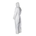 Macacão Tyvek Branco Com Capuz - DUPONT | Região posterior do produto no corpo