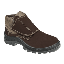 Botina Nobuck Velcro Biqueira Plástico Café 35 50B26Cbvelbp Marluvas