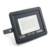 Refletor de LED Alumínio Preto Retangular 50W Lente Plana 6500K Bivolt 38.22 Foxlux