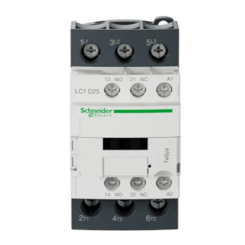 Contactor 24V Bobina LC1D25B7 – Reemplazo Para Schneider, 3 Polos 25A, Montaje Riel DIN