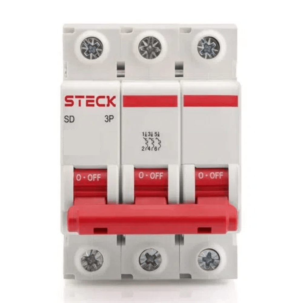 Disjuntor Mini Tripolar 63A 3KA 230/400VCA Curva C SDD63C63