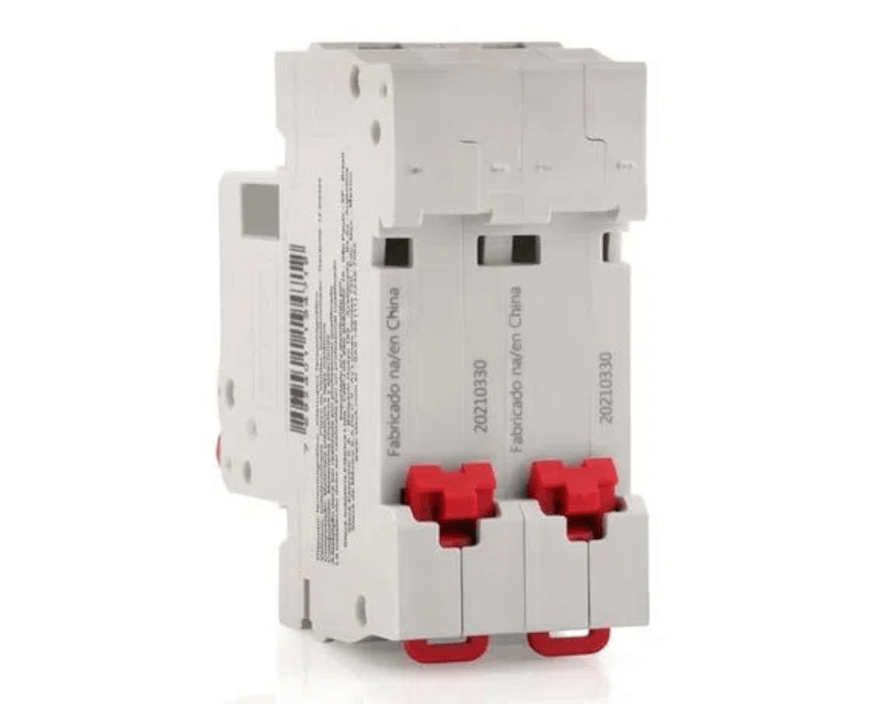 Disjuntor Bipolar 50A Mini 3KA 230/400VCA C SDD62C50 Steck - Dimensional | Imagem ilusrativa - Visão traseira