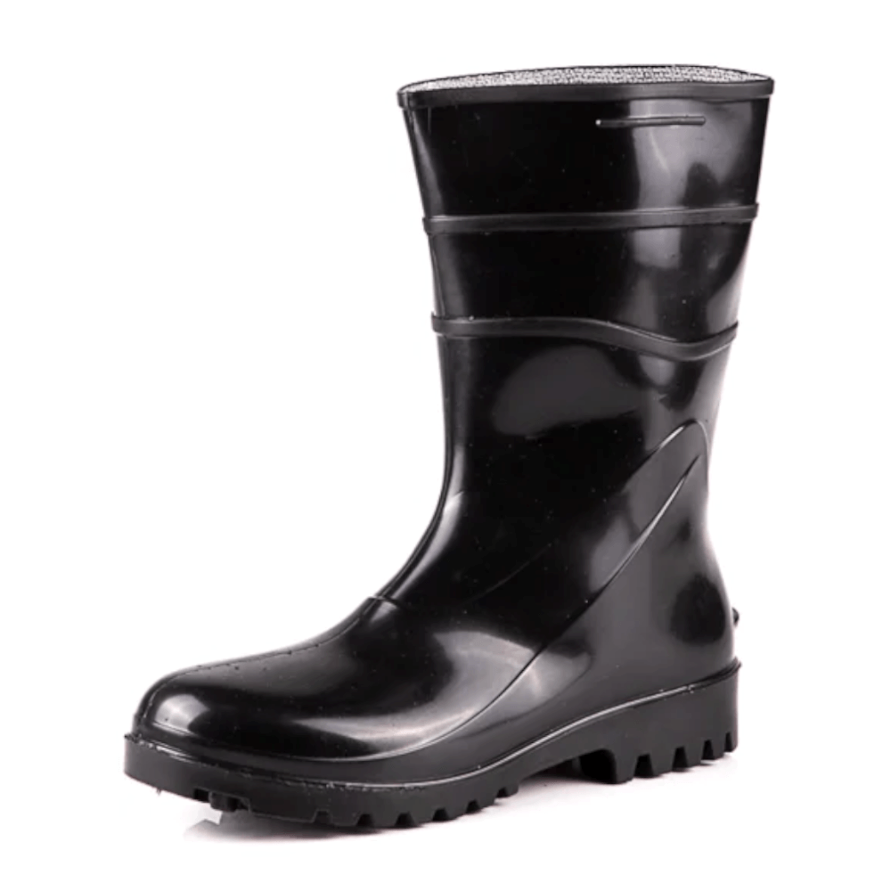 Bota Profissional PVC Preta Cano Curto Com Forro Sem Bico 82BPC600 ...