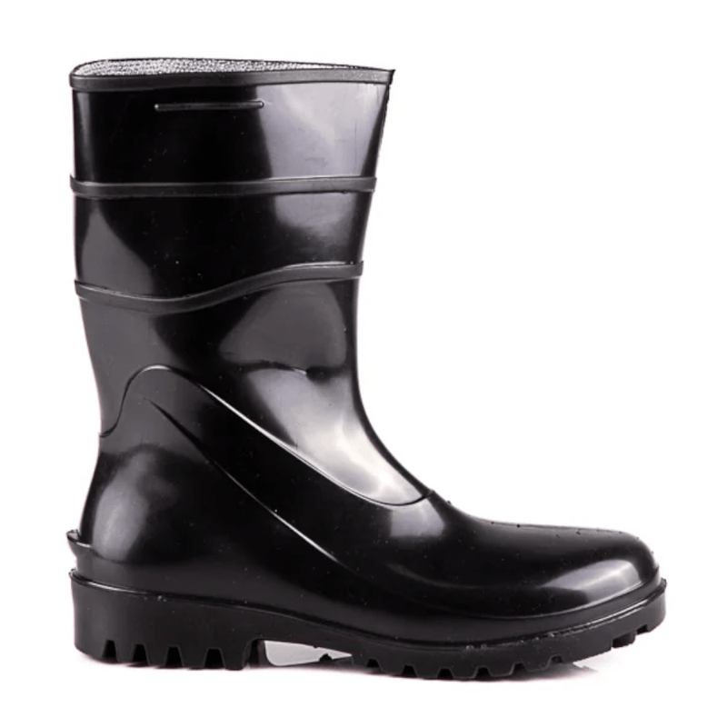 Bota Profissional PVC Preta Cano Curto Com Forro Sem Bico 82BPC600 ...
