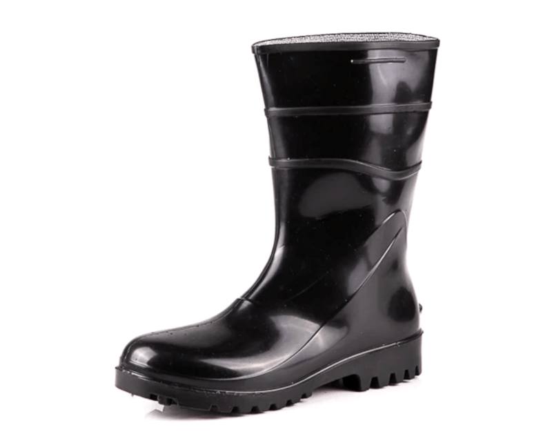 Bota Profissional PVC Preta Cano Curto Com Forro Sem Bico 82BPC600 Tamanho 41 CA 37456 Bracol - Imagem ilustrativa - Posicionado para direita