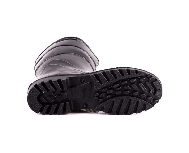 Bota Profissional PVC Preta Cano Curto Com Forro Sem Bico 82BPC600 Tamanho 41 CA 37456 Bracol - Imagem ilustrativa -  Ampliado na sola