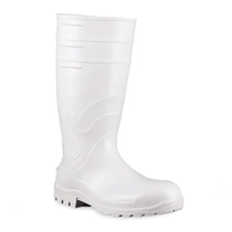 Bota Profissional PVC Branca Cano Longo Com Forro Sem Bico 85BPL600 Tamanho 35 CA 37455 Bracol
